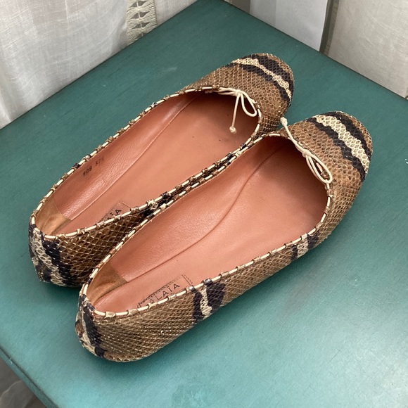 Alaia python snakeskin ballet flats - Picture 2 of 10
